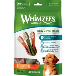 Whimzees Toothbrush Star L, 6 stk, 360g