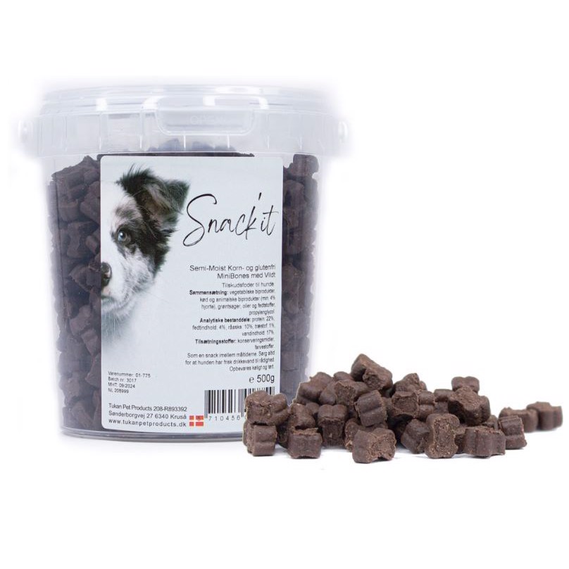 Snack'it Semi-Moist Mini Bones - Vildt - 500g