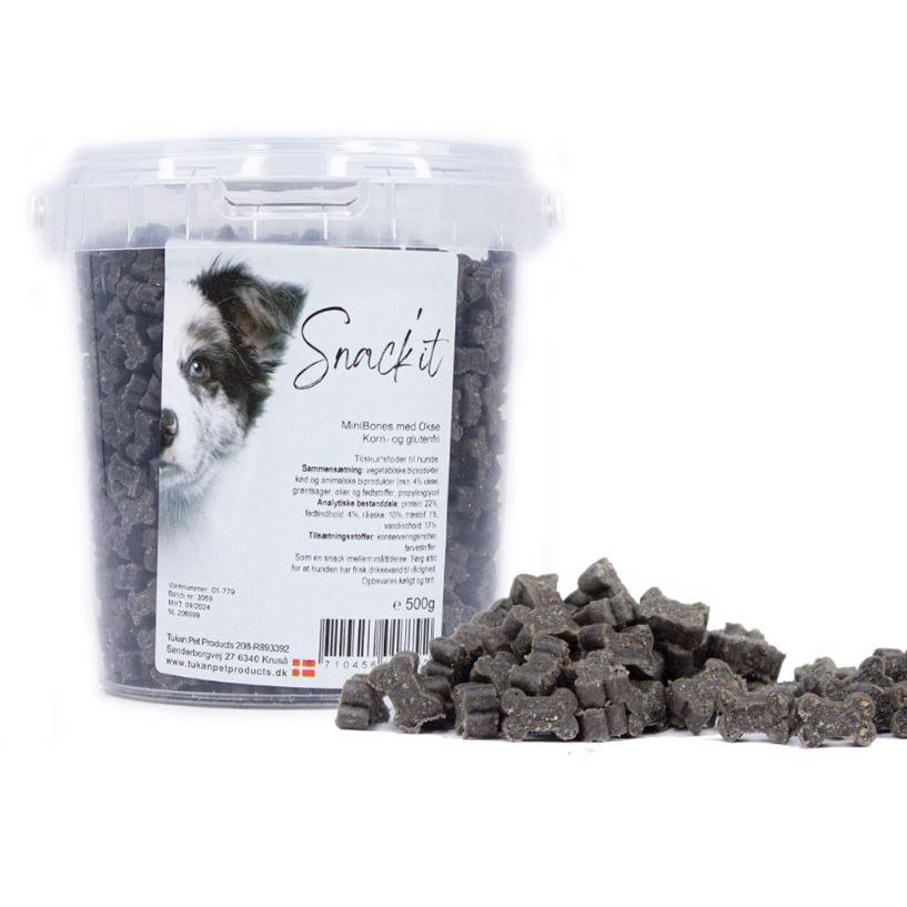 Snack'it Semi-Moist Mini Bones - Okse - 500g