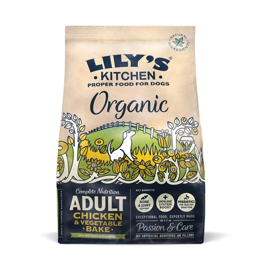 Lilys Kitchen tørfoder Organic Chicken Kornfrit organisk hundefoder
