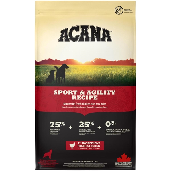 Acana Sport og Agility Recipe, 17 kg