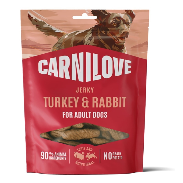 Carnilove Meat Jerky, Turkey & Rabbit, 100g