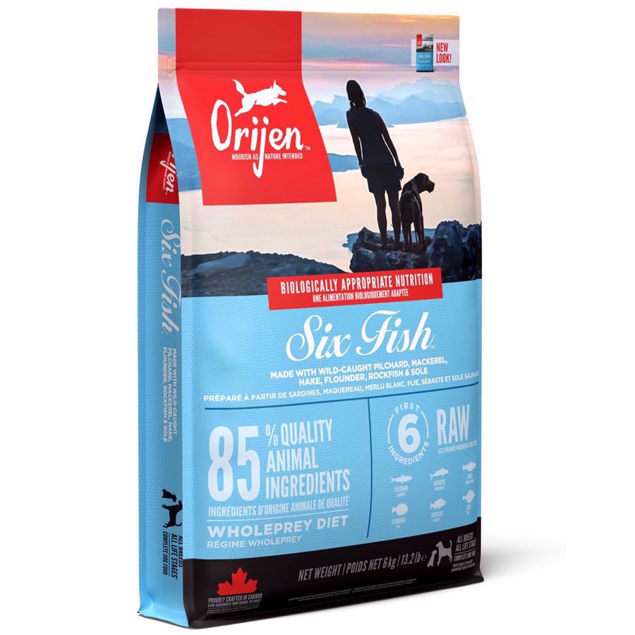 Orijen Six Fish hundefoder, 6 kg