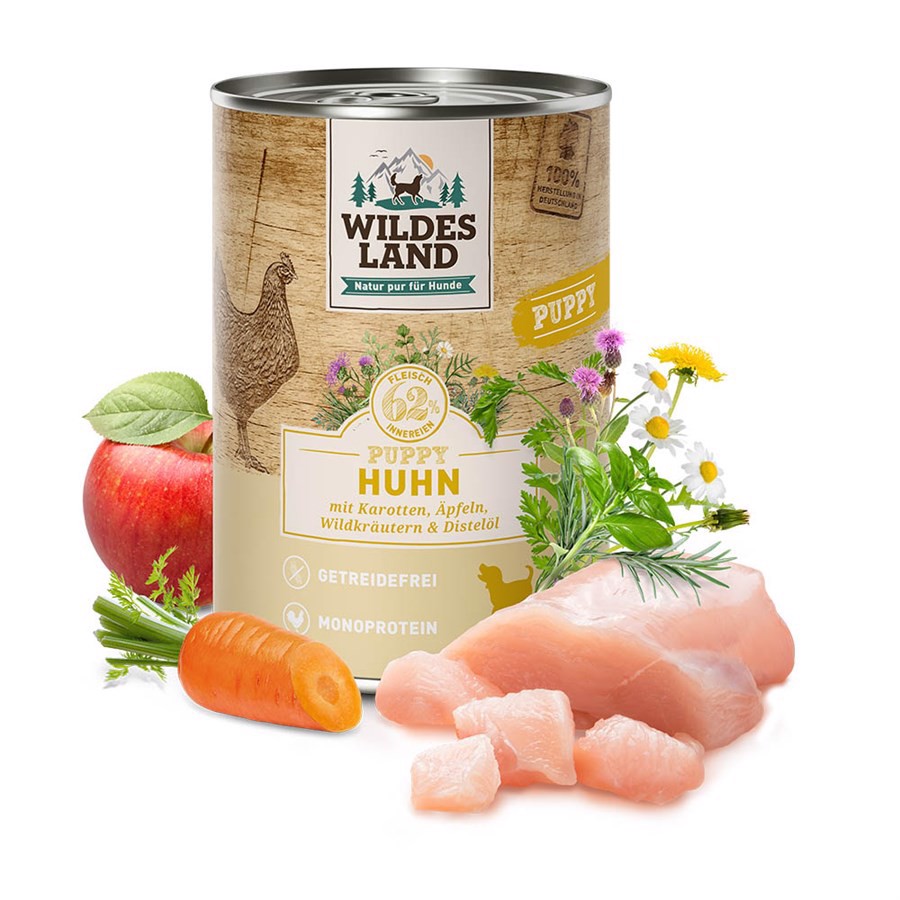 Wildes Land Puppy Kylling - Kornfrit hvalpefoder med kylling og ...